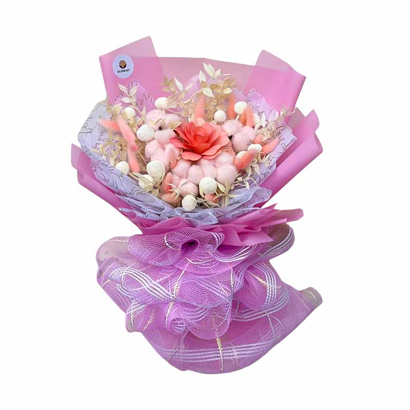 Heartwarming Eternal: Dried flowers arrangement radiating everlasting beauty - timeless and warm flower arrangement for any space - flower delivery to Manila Ocean Park and Paco Park