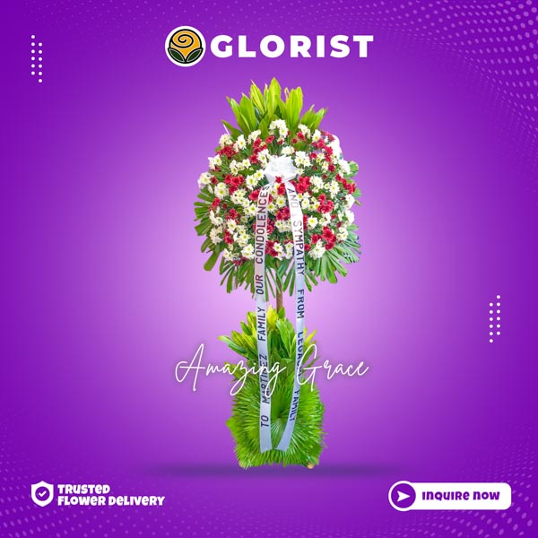 Amazing Grace Sympathy Flower Stand Glorist