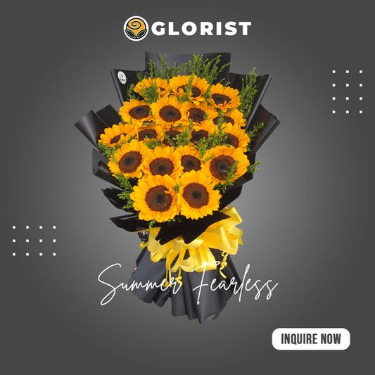 Summer Festival: A vibrant arrangement bursting with 18 sunflowers and complemented by golden rod, evoking the essence of summer and bringing joy to any space.