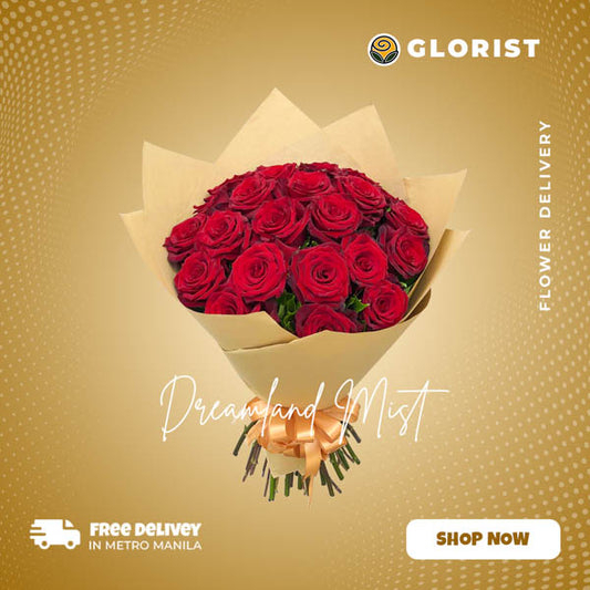 A captivating bouquet of 12 luxurious red Ecuadorian roses. The roses are elegantly presented in a kraft paper wrap, accentuated by a stylish satin ribbon. This stunning arrangement is perfect for adding a touch of elegance and charm to any occasion.