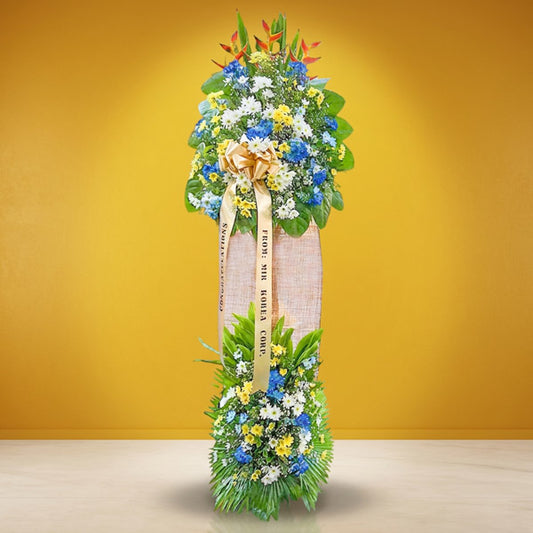 Great Launch Inaugural Stand with vibrant arrangement for grand openings and celebrations