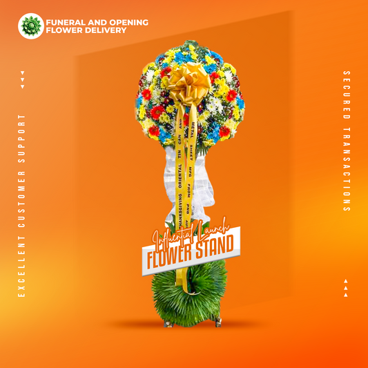 Influential Launch Inaugural Stand with vibrant flowers for grand opening celebrations
